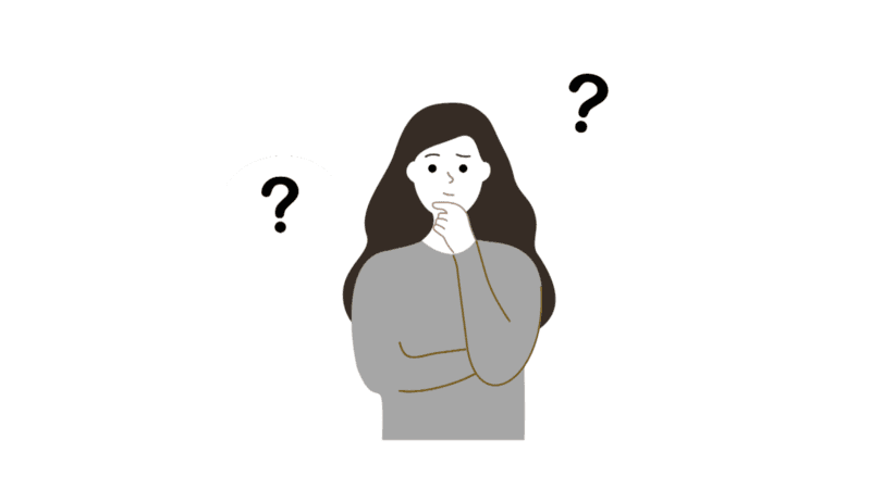 疑問に思う女性