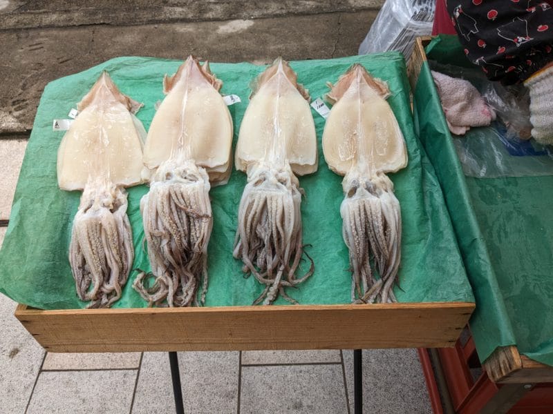 呼子朝市のいか